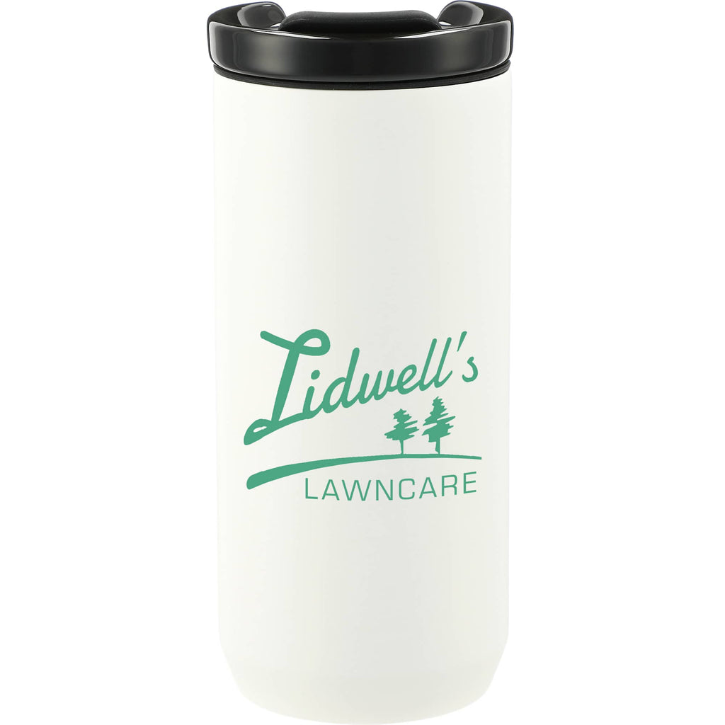 Seneca Tumbler with Ceramic Lid and Lining, 16 oz Laser Engraving - White - Front