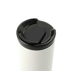 Seneca Tumbler with Ceramic Lid and Lining, 16 oz - White - Left Angle