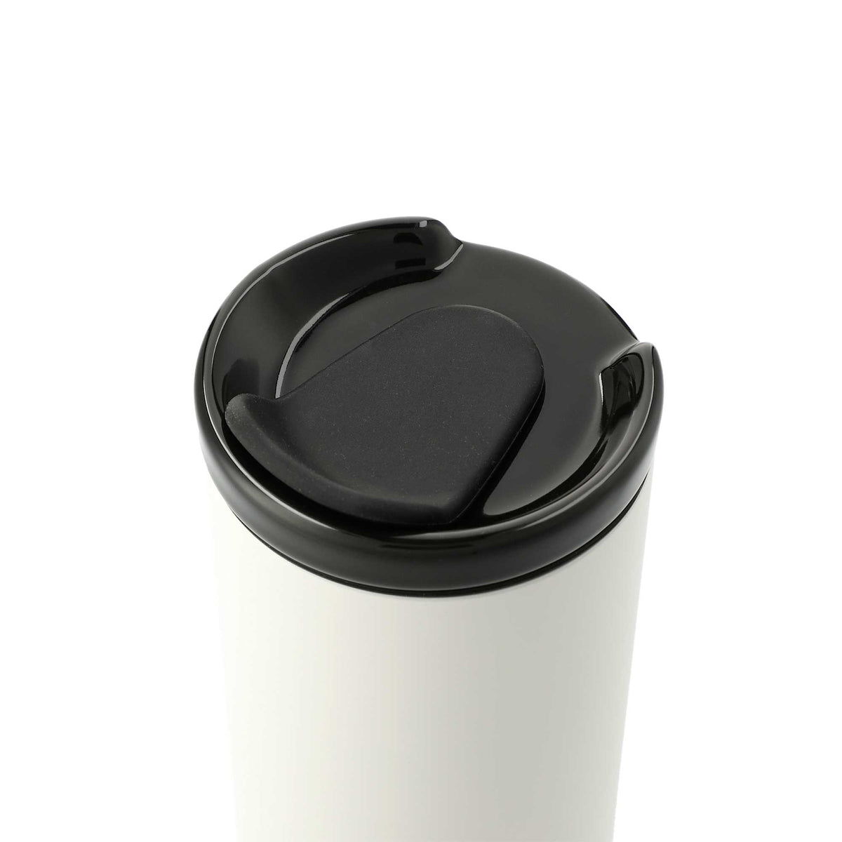 Seneca Tumbler with Ceramic Lid and Lining, 16 oz - White - Left Angle