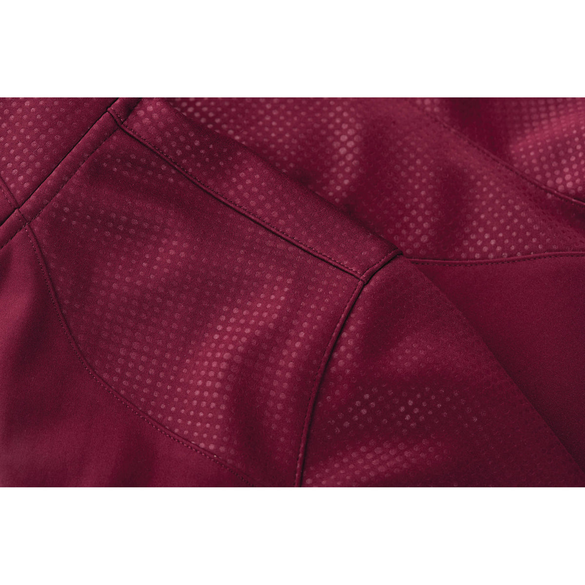 Senger Performance Knit Full Zip Jacket with Thumb Holes for Men Laser Engraving - Maroon - Flat