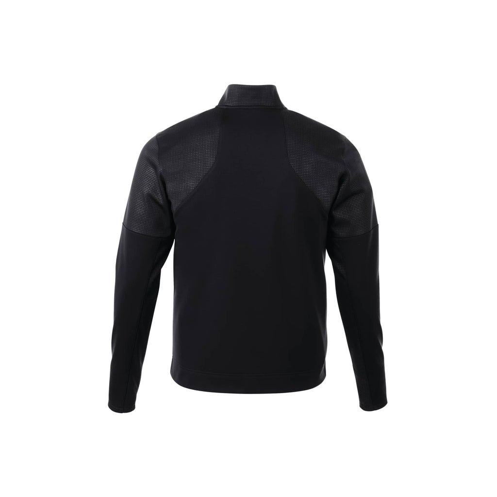 Senger Performance Knit Full Zip Jacket with Thumb Holes for Men Transfer - Black - Back Flat