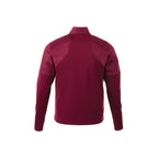 Senger Performance Knit Full Zip Jacket with Thumb Holes for Men Transfer - Maroon - Back Flat