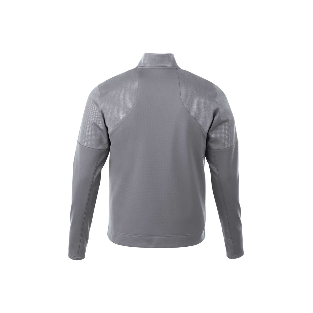 Senger Performance Knit Full Zip Jacket with Thumb Holes for Men Transfer - Steel Grey - Back Flat
