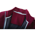 Senger Performance Knit Full Zip Jacket with Thumb Holes for Women Debossing - Maroon - Flat 2