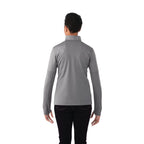 Senger Performance Knit Full Zip Jacket with Thumb Holes for Women Debossing - Steel Grey - Back On Model