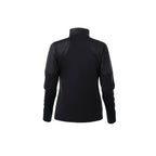 Senger Performance Knit Full Zip Jacket with Thumb Holes for Women Embroidery - Black - Back Flat
