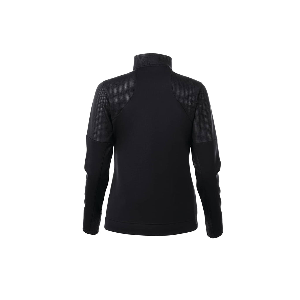 Senger Performance Knit Full Zip Jacket with Thumb Holes for Women Transfer - Black - Back Flat