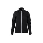 Senger Performance Knit Full Zip Jacket with Thumb Holes for Women Transfer - Black - Front Flat