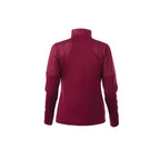 Senger Performance Knit Full Zip Jacket with Thumb Holes for Women Transfer - Maroon - Back Flat