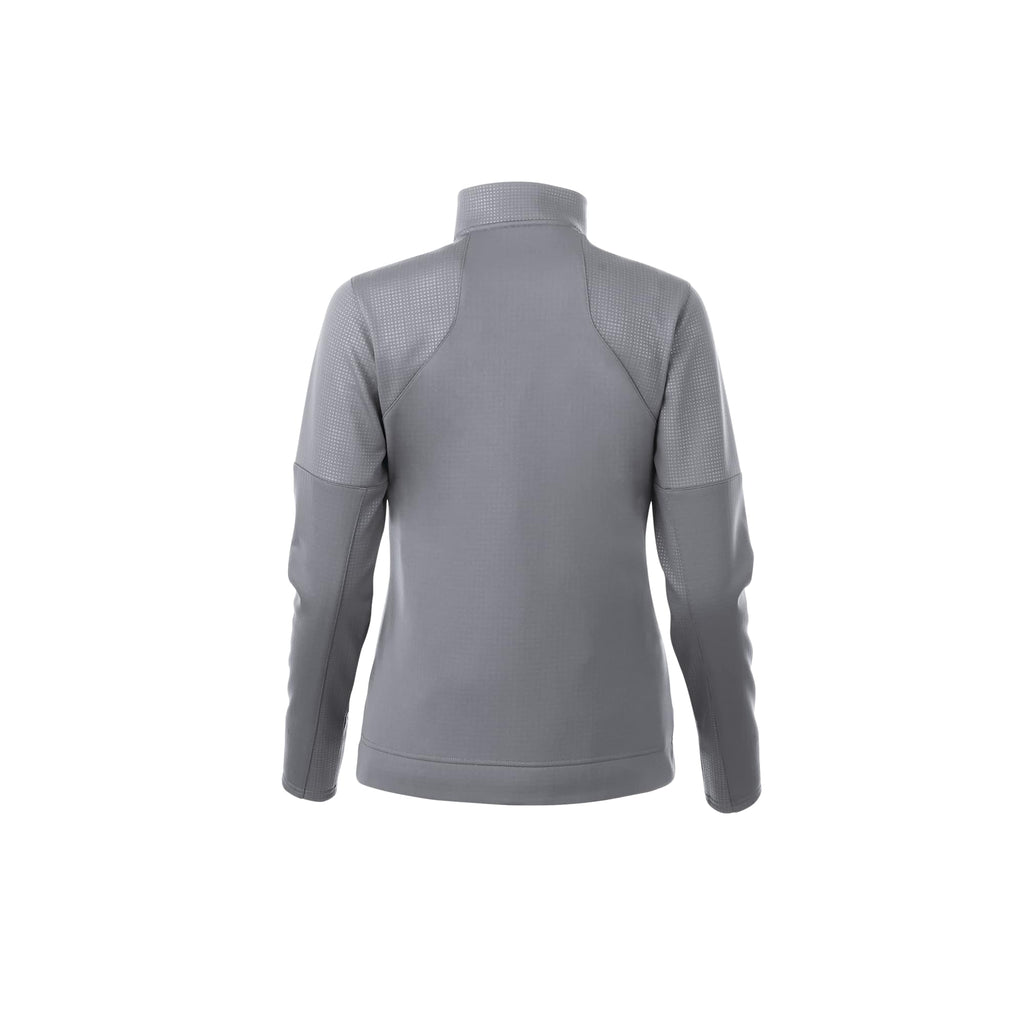 Senger Performance Knit Full Zip Jacket with Thumb Holes for Women Transfer - Steel Grey - Back Flat