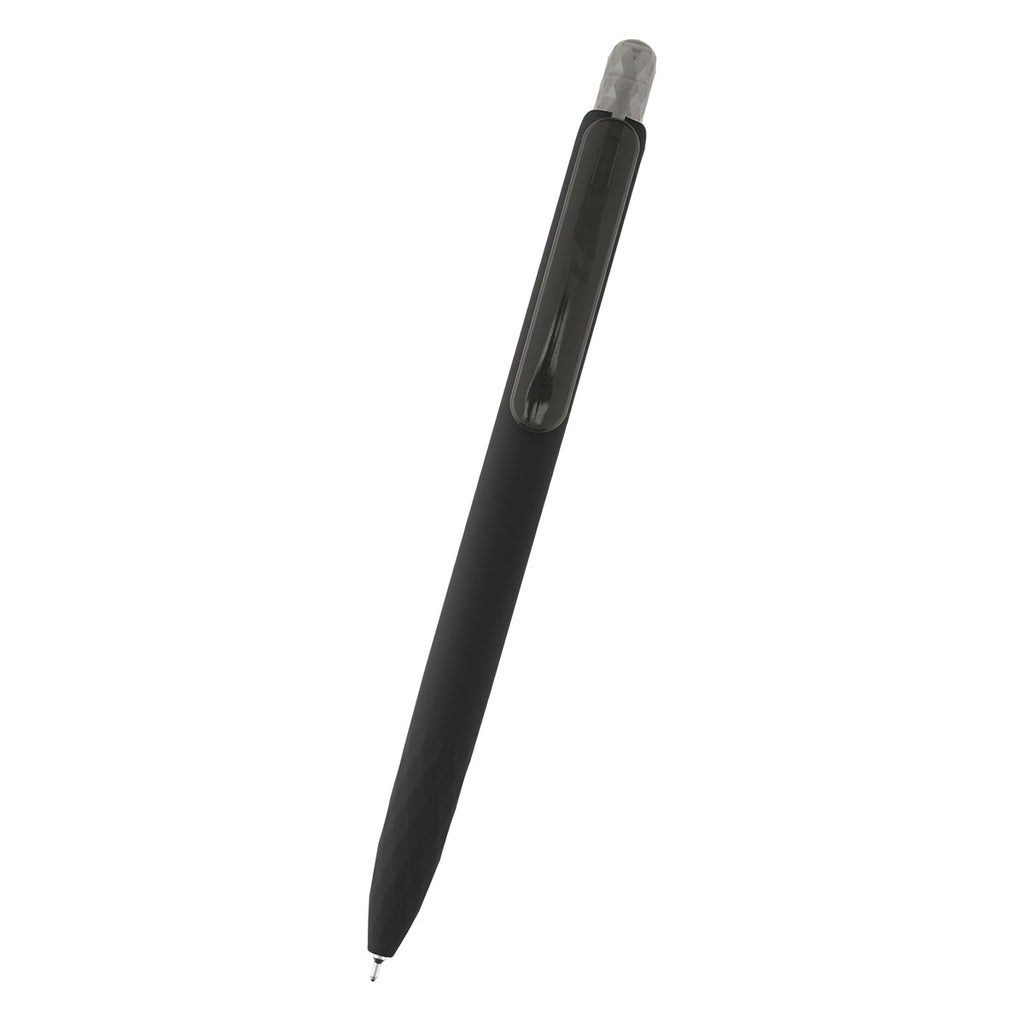 Serena Sleek Write Pen in Recycled ABS - Black - Front