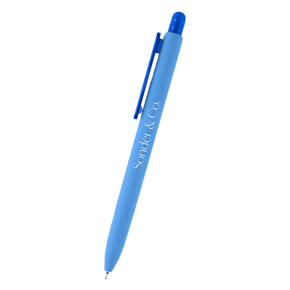 Serena Sleek Write Pen in Recycled ABS - Blue - Silk Screen