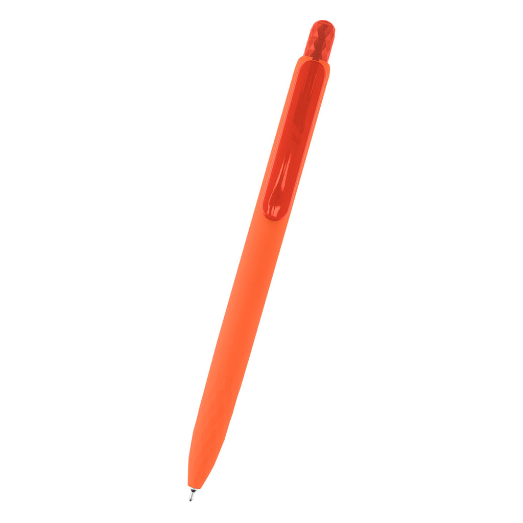 Serena Sleek Write Pen in Recycled ABS - Orange - Front