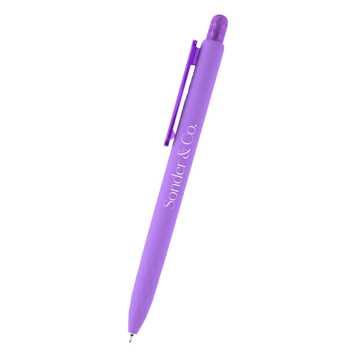 Serena Sleek Write Pen in Recycled ABS - Purple - Silk Screen