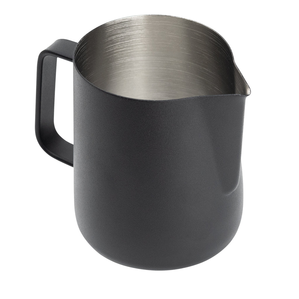 Serving Pitcher in Recycled Stainless Steel - Black - Angle