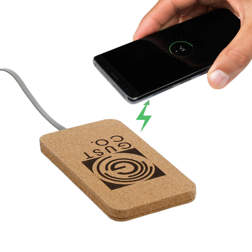 Set in Stone Limestone Wireless Charging Stand Full Color - Gray - Right Angle 2