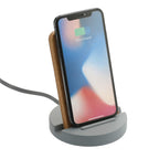 Set in Stone Limestone Wireless Charging Stand Full Color - Gray - Right Angle 6