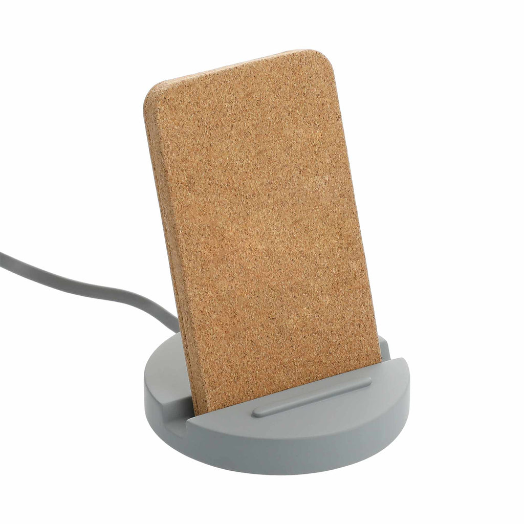 Set in Stone Limestone Wireless Charging Stand Laser Engraving - Gray - Right Angle 8