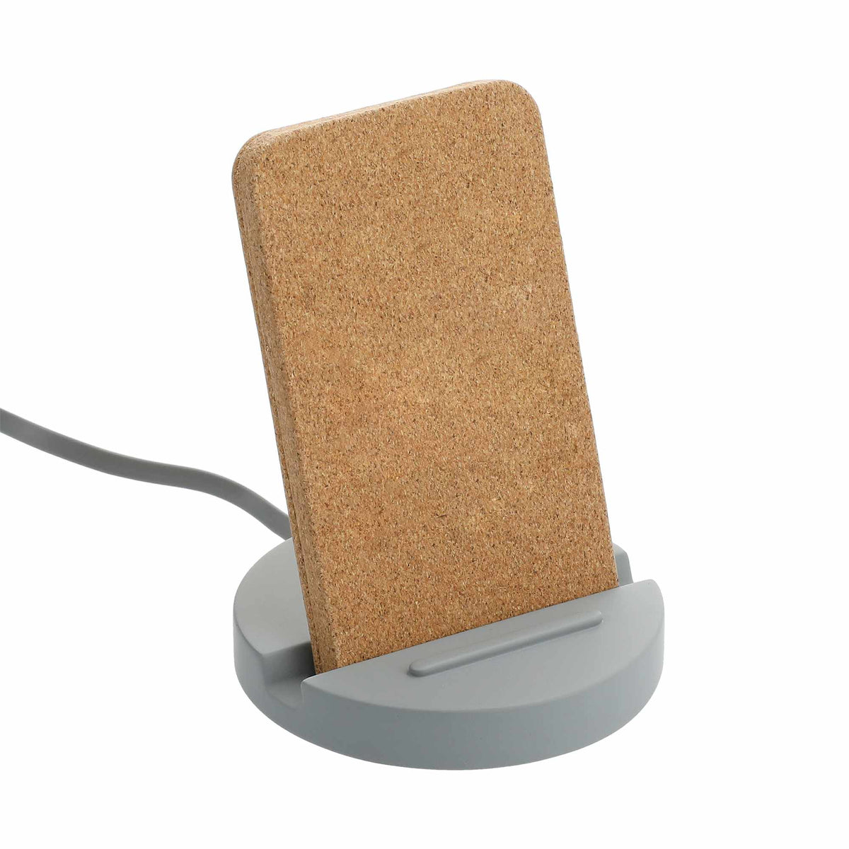 Set in Stone Limestone Wireless Charging Stand Laser Engraving - Gray - Right Angle 8