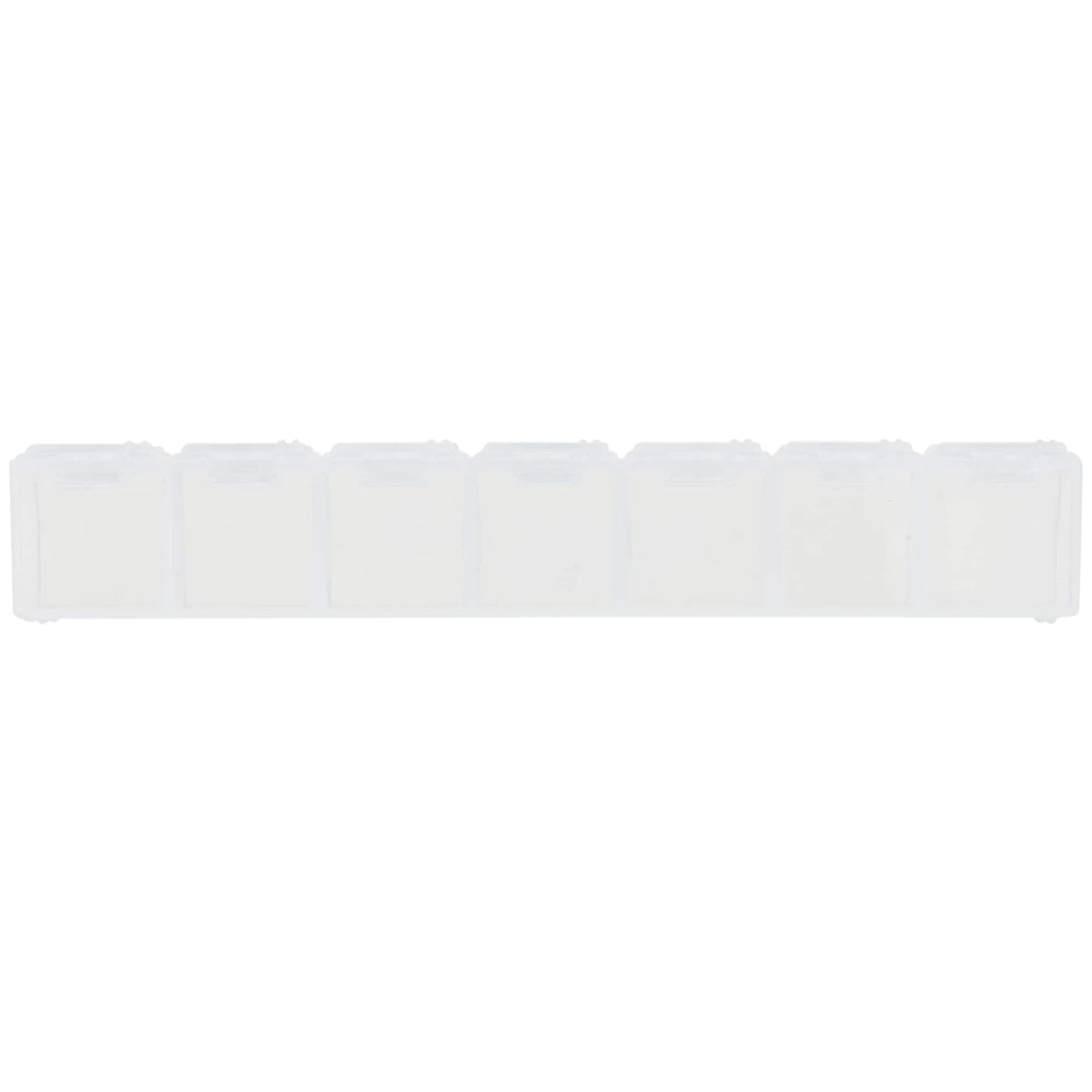 Seven Day Pill Box with Snap Lids - Clear - Front