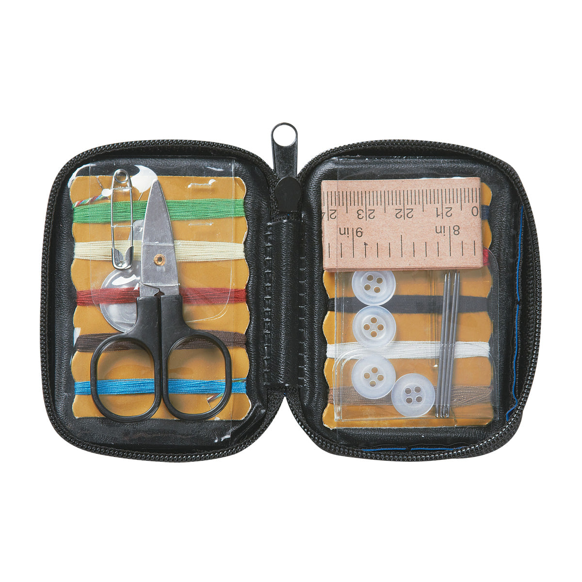 Sew Handy Sewing Kit, Deluxe - Royal Blue - Open