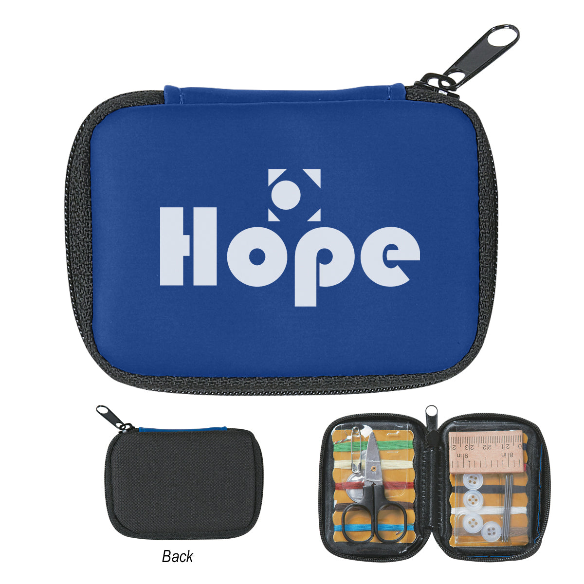Sew Handy Sewing Kit, Deluxe - Royal Blue - Silk Screen