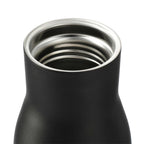 Shaco Copper Insulated Bottle with Bamboo Cap, 17 oz - Black - Front 3