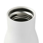 Shaco Copper Insulated Bottle with Bamboo Cap, 17 oz Laser Engraving - White - Front 3