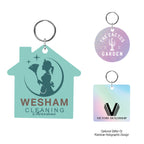 Shaped Acrylic Key Tag, Up to 2 Square Inches - White