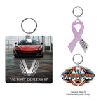 Shaped Acrylic Key Tag, Up to 4 Square Inches - White