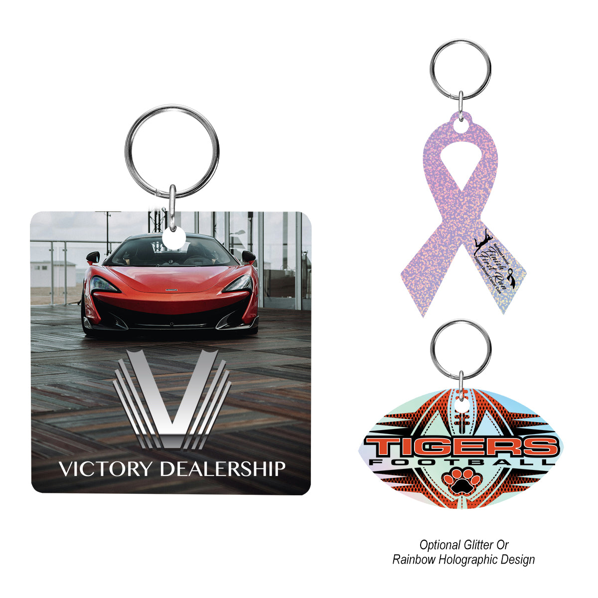 Shaped Acrylic Key Tag, Up to 4 Square Inches