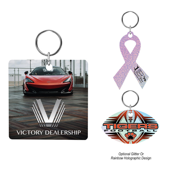 Shaped Acrylic Key Tag, Up to 4 Square Inches