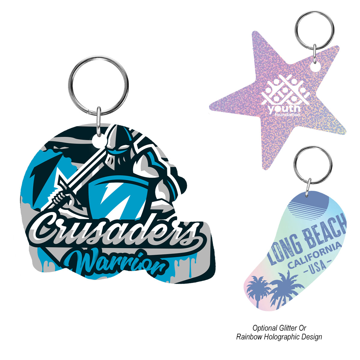 Shaped Acrylic Key Tag, Up to 6 Square Inches