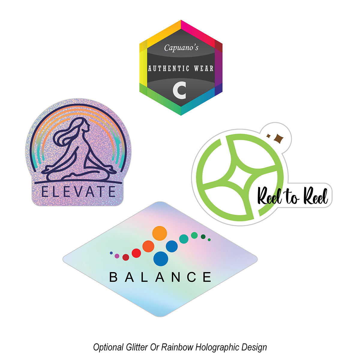 Shaped Sticker - White
