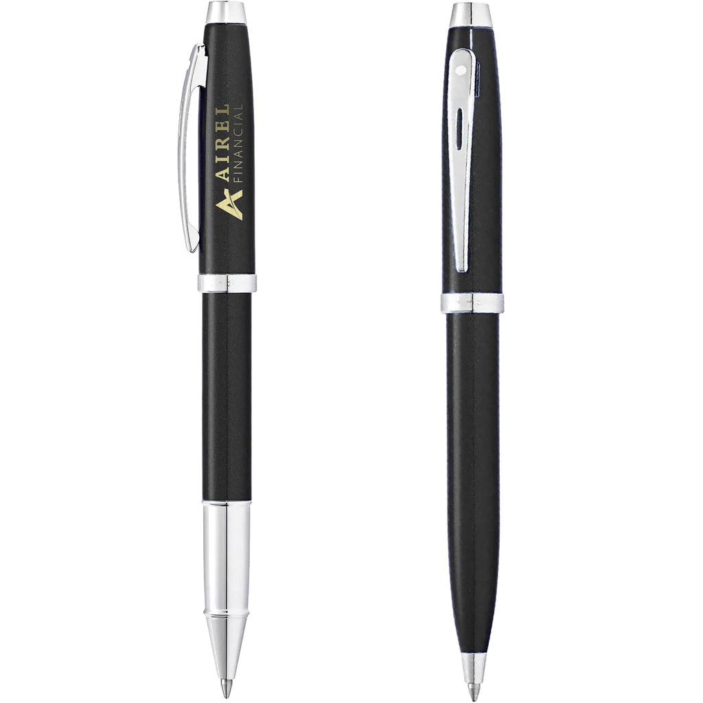 Sheaffer 100 Ballpoint and Rollerball Pen Gift Set Laser Engraving - Black - Photo