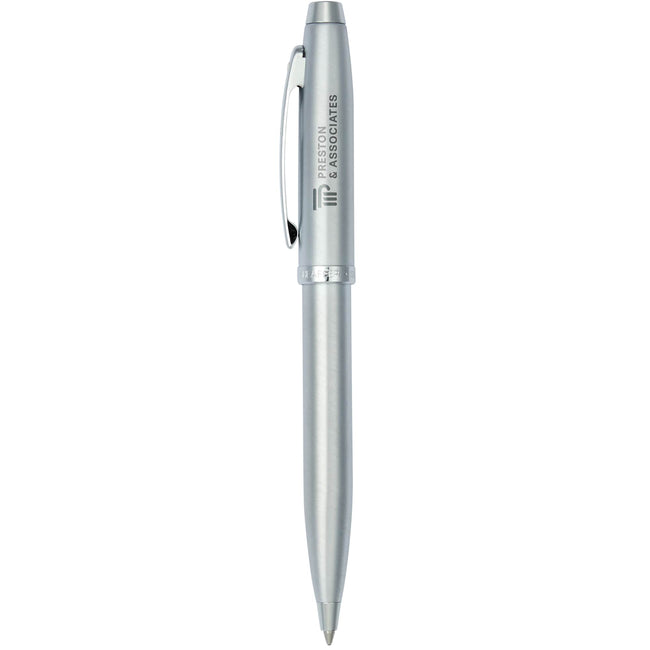 Sheaffer 100 Ballpoint Pen, Brushed Chrome Laser Engraving