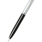 Sheaffer 100 Ballpoint Pen, Glossy Black and Chrome Laser Engraving - Black - Detail