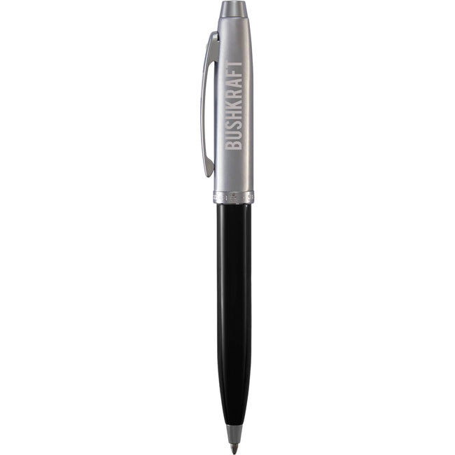 Sheaffer 100 Ballpoint Pen, Glossy Black and Chrome Laser Engraving