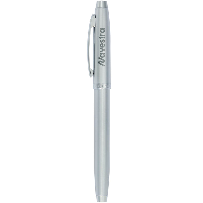 Sheaffer 100 Rollerball Pen in Brushed Chrome Laser Engraving