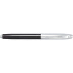 Sheaffer 100 Rollerball Pen in Glossy Black and Chrome Laser Engraving - Black - Clip
