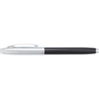 Sheaffer 100 Rollerball Pen in Glossy Black and Chrome Laser Engraving - Black - Front