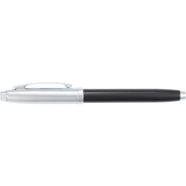 Sheaffer 100 Rollerball Pen in Glossy Black and Chrome Laser Engraving