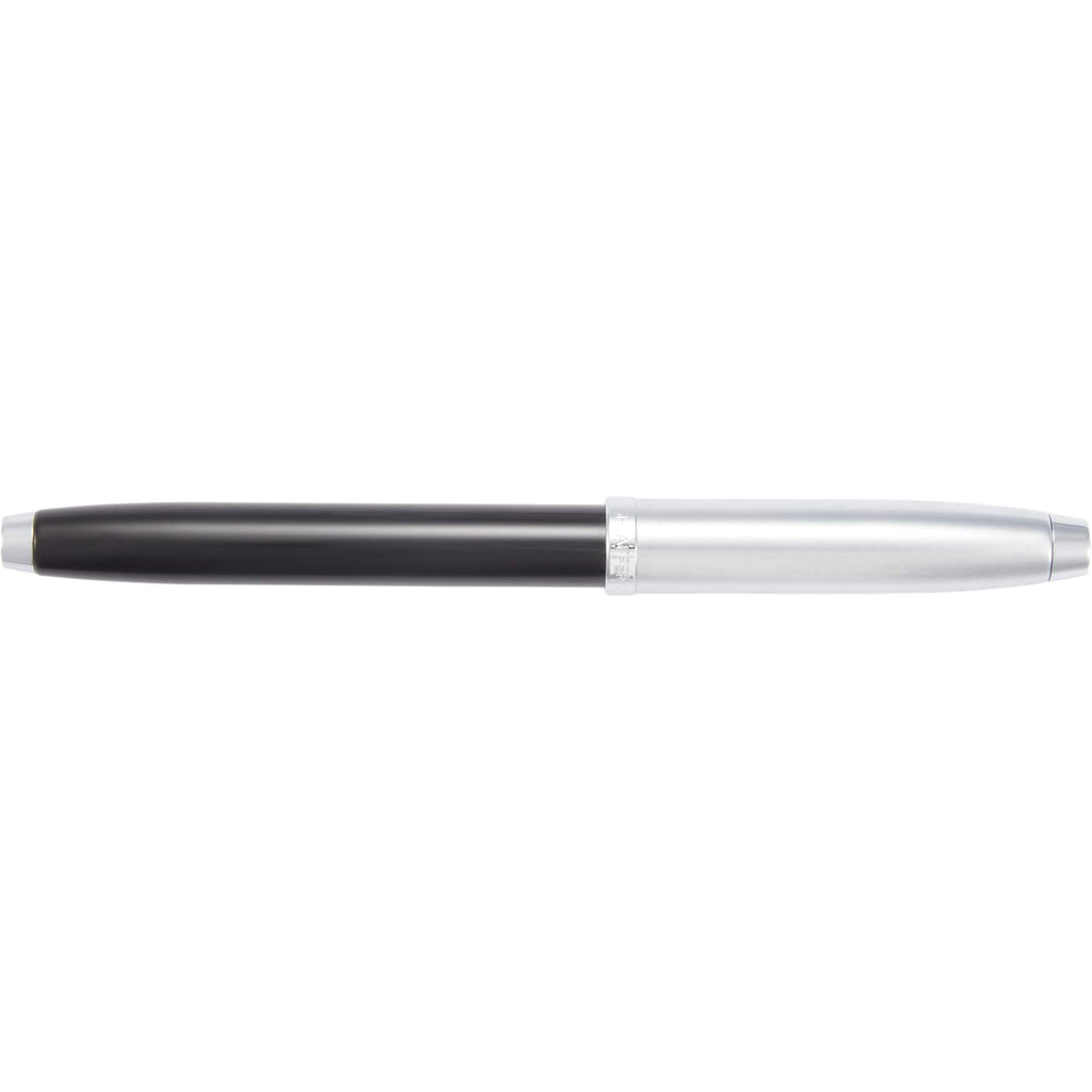 Sheaffer 100 Rollerball Pen in Glossy Black and Chrome Laser Engraving - Black - Top