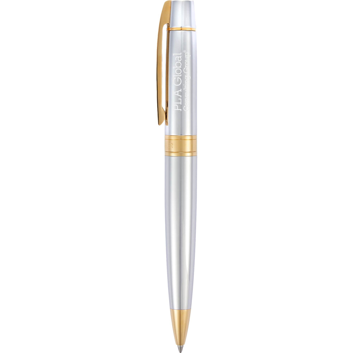 Sheaffer 300 Ballpoint Pen and Leather Pouch Gift Set - Silver - Front