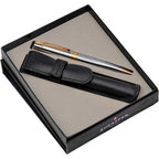 Sheaffer 300 Ballpoint Pen and Leather Pouch Gift Set - Silver - Photo 2