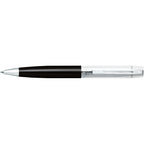 Sheaffer 300 Ballpoint Pen, Glossy Black and Chrome Laser Engraving - Black - Front 2