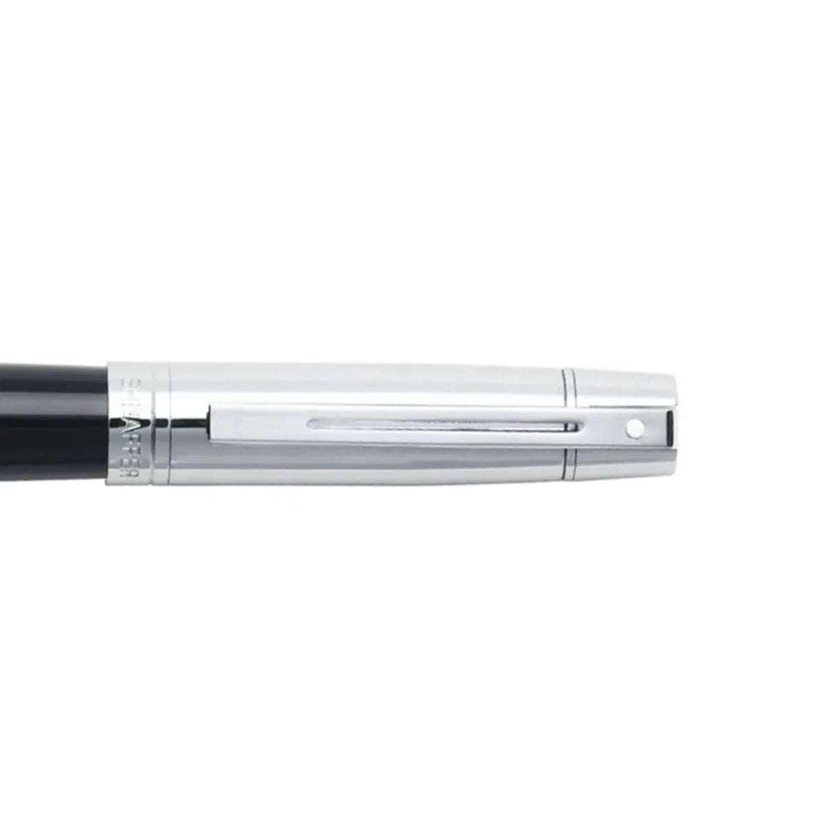 Sheaffer 300 Rollerball Pen in Glossy Black and Chrome Full Color - Black - Detail