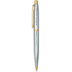 Sheaffer VFM Ballpoint Pen, Chrome and Gold - Silver - Front