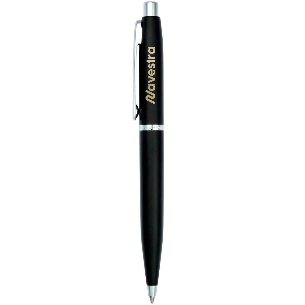 Sheaffer VFM Ballpoint Pen, Matte Black Laser Engraving - Black - Front
