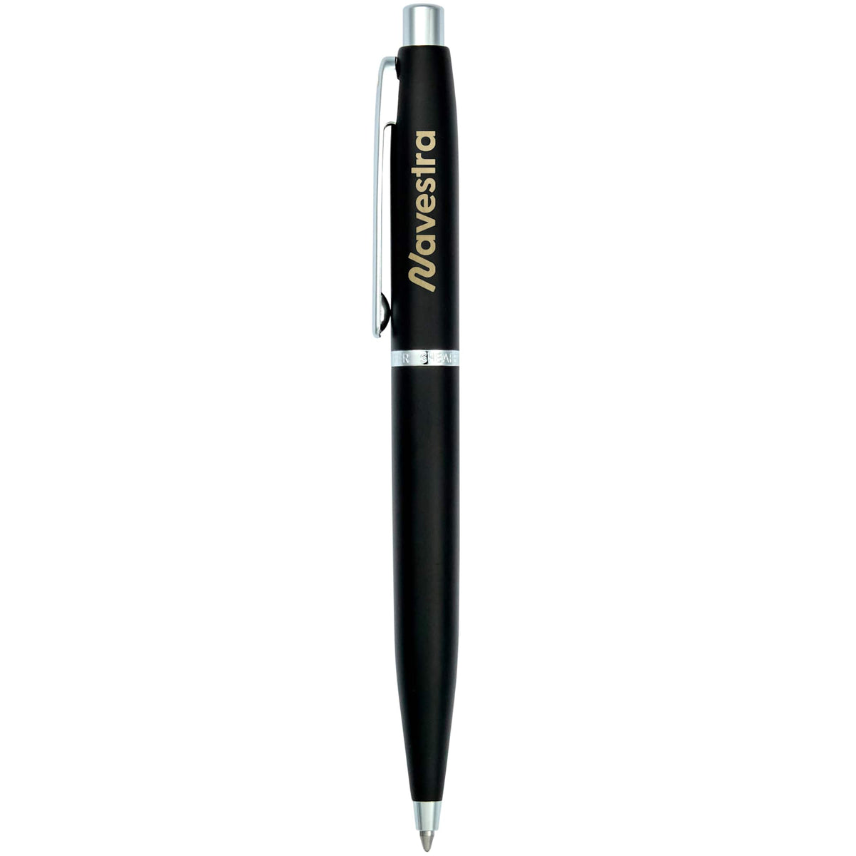 Sheaffer VFM Ballpoint Pen, Matte Black Laser Engraving - Black - Front
